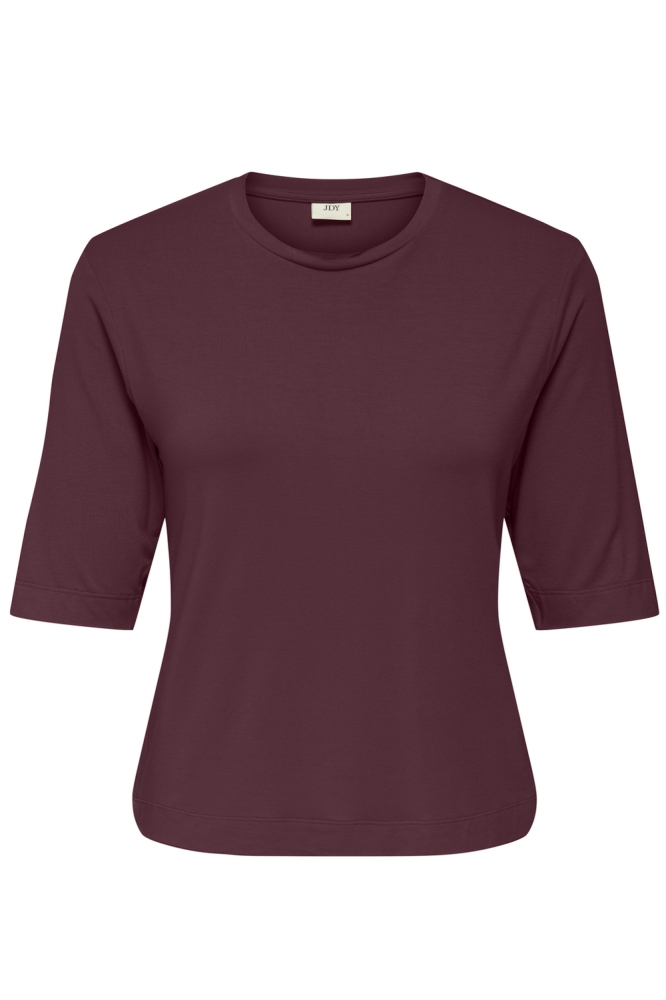 JDYMILA S/S LOOSE TOP JRS 15355859 MAROON BANNER